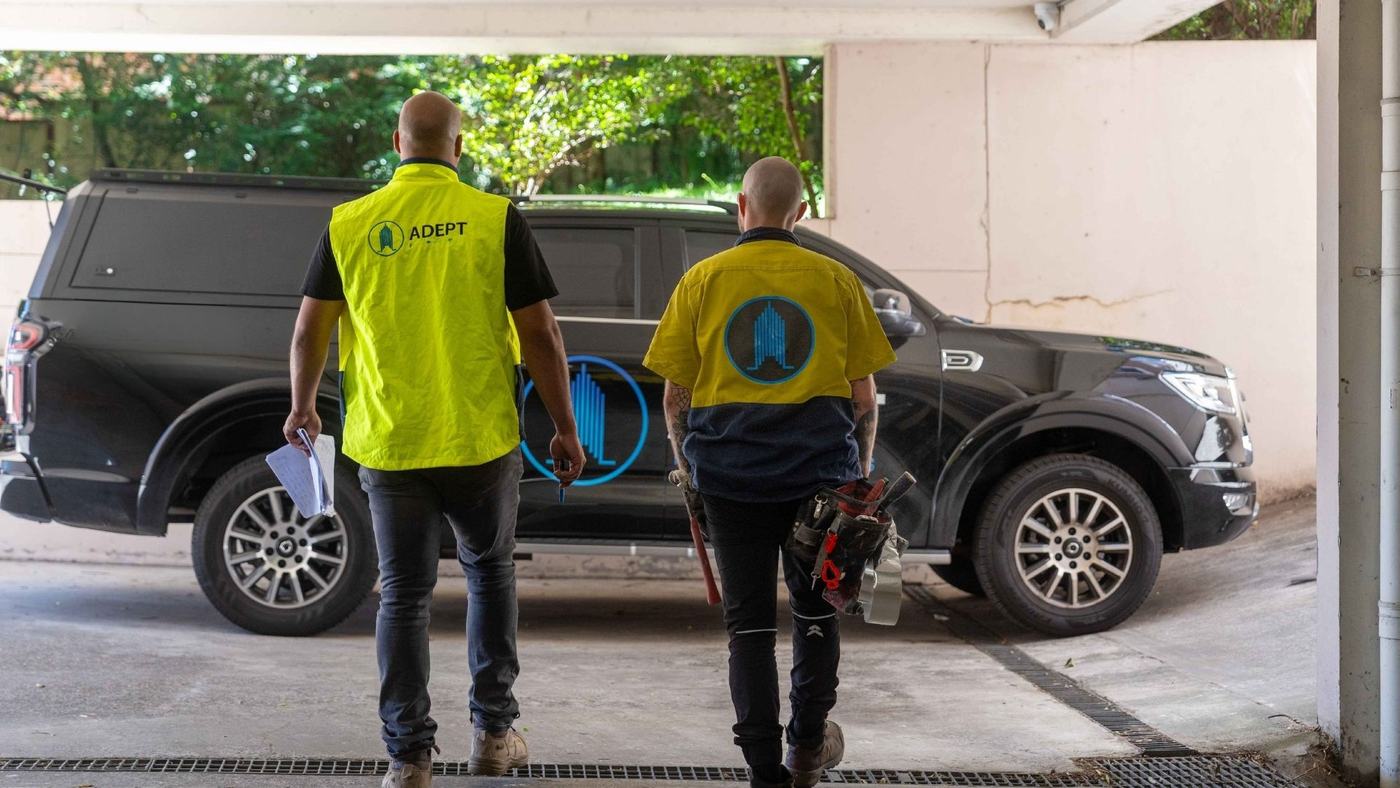 Adept technicians heading to a job